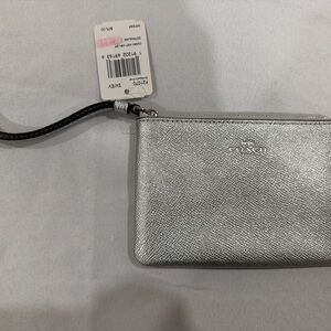 Coach Metallic Textured Clutch
